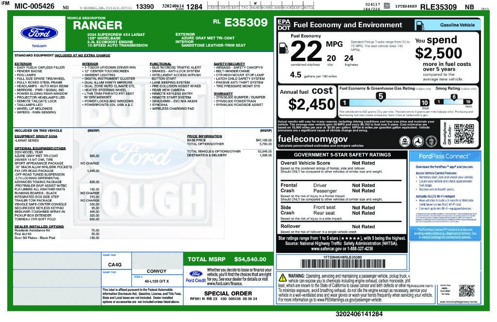 2024 Ford Ranger Lariat