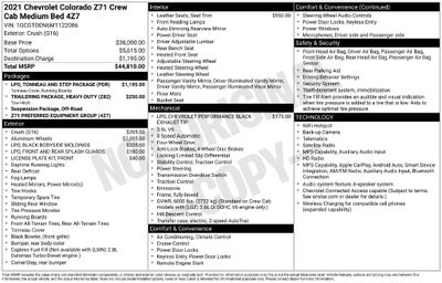2021 Chevrolet Colorado Z71