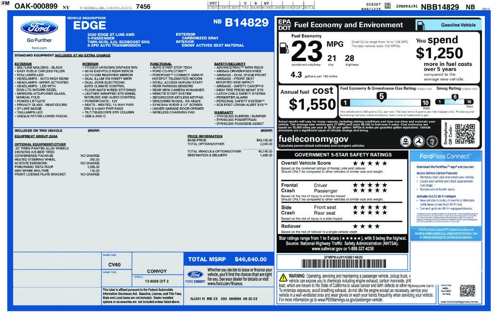 2022 Ford Edge ST Line