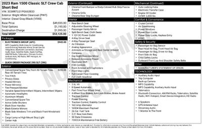 2023 RAM 1500 Classic SLT
