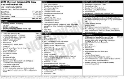 2021 Chevrolet Colorado ZR2
