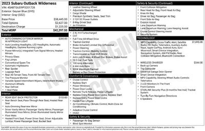 2023 Subaru Outback Wilderness