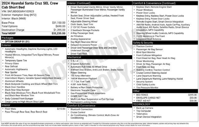 2024 Hyundai Santa Cruz SEL AWD