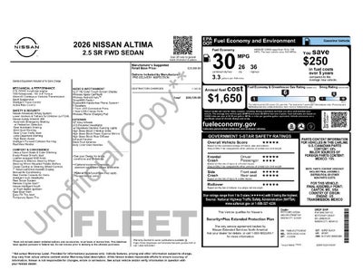 2026 Nissan Altima 2.5 SR