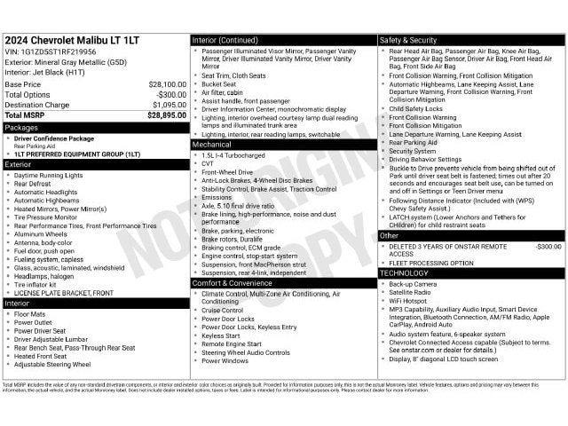 2024 Chevrolet Malibu LT 1LT