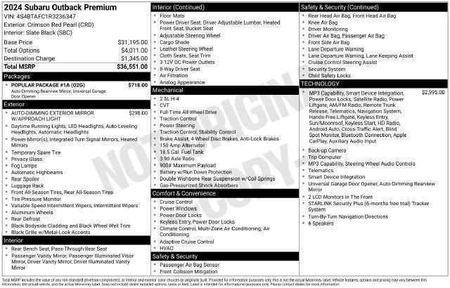 2024 Subaru Outback Premium