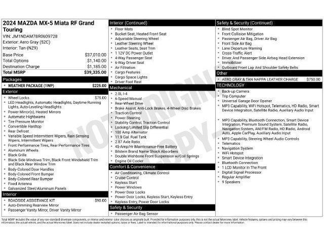 2024 Mazda Mazda MX-5 Miata RF Grand Touring