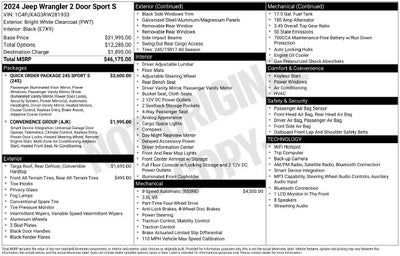 2024 Jeep Wrangler Sport S