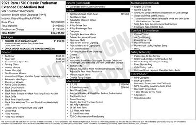 2021 RAM 1500 Classic Tradesman