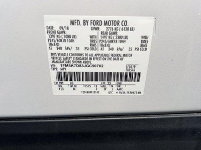 2018 Ford Explorer XLT FWD