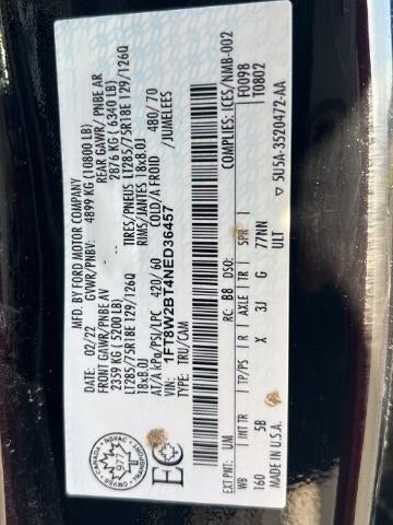 2022 Ford Super Duty F-250 SRW LARIAT 4WD Crew Cab 6.75' Box