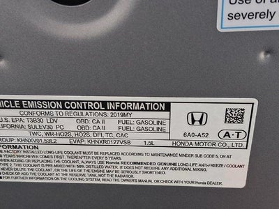 2019 Honda Accord Sedan LX 1.5T CVT